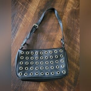 Black Studded Clutch Style Bag